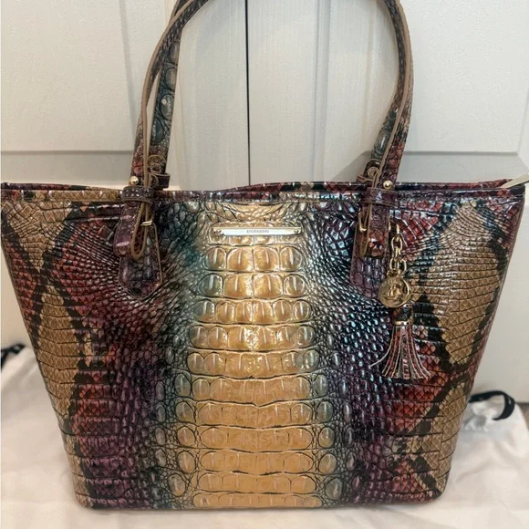 Brahmin Medium Asher Reptilian Ombre Melbourne Tote - Picture 1 of 13